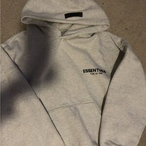 Fear of God Essentials Light Gray Hoodie